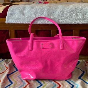 Hot pink Kate spade tote